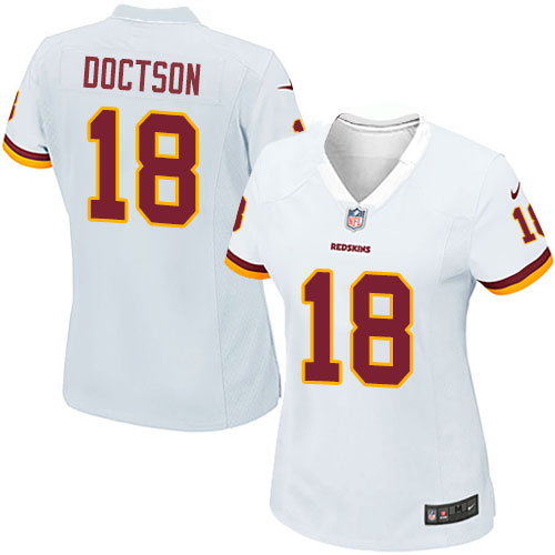 Women's Game Josh Doctson Nike Jersey White Road - #18 NFL Washington Redskins